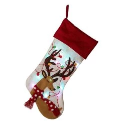 Cheap 🎁 Glitzhome® 21" LED Reindeer 🎄 Christmas Stockings, 2ct. ✨ -Glitzhome Sales D252853S 3