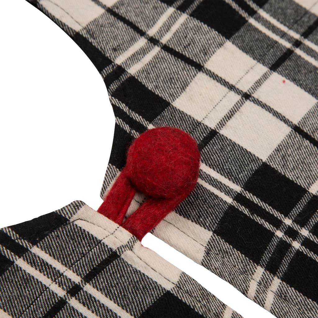 Wholesale β€οΈ Glitzhome® Black & White Plaid Tree π Skirt & Stockings Set β€οΈ 6 Wholesale β€οΈ Glitzhome® Black & White Plaid Tree π Skirt & Stockings Set β€οΈ - Image 4