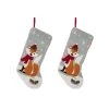 Flash Sale 🤩 Glitzhome® 20" Fox 🔔 Christmas Stockings, 2ct. 💯 -Glitzhome Sales D252873S 1