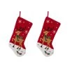 Best deal 🛒 Glitzhome® 20" Red Reindeer Stockings, 2ct. ❤️ -Glitzhome Sales D252891S 1