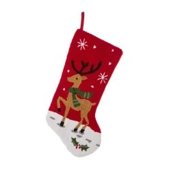 Best deal 🛒 Glitzhome® 20" Red Reindeer Stockings, 2ct. ❤️ -Glitzhome Sales D252891S 3