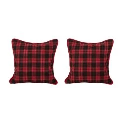 Best Sale π Glitzhome® Red & Black Plaid Pillow Covers, 2ct. π€©