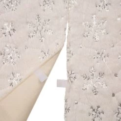 Top 10 👏 Glitzhome® White Plush with Snowflake ❄ Christmas Stocking & Tree 👗 Skirt Set 🌟 -Glitzhome Sales D252906S 7