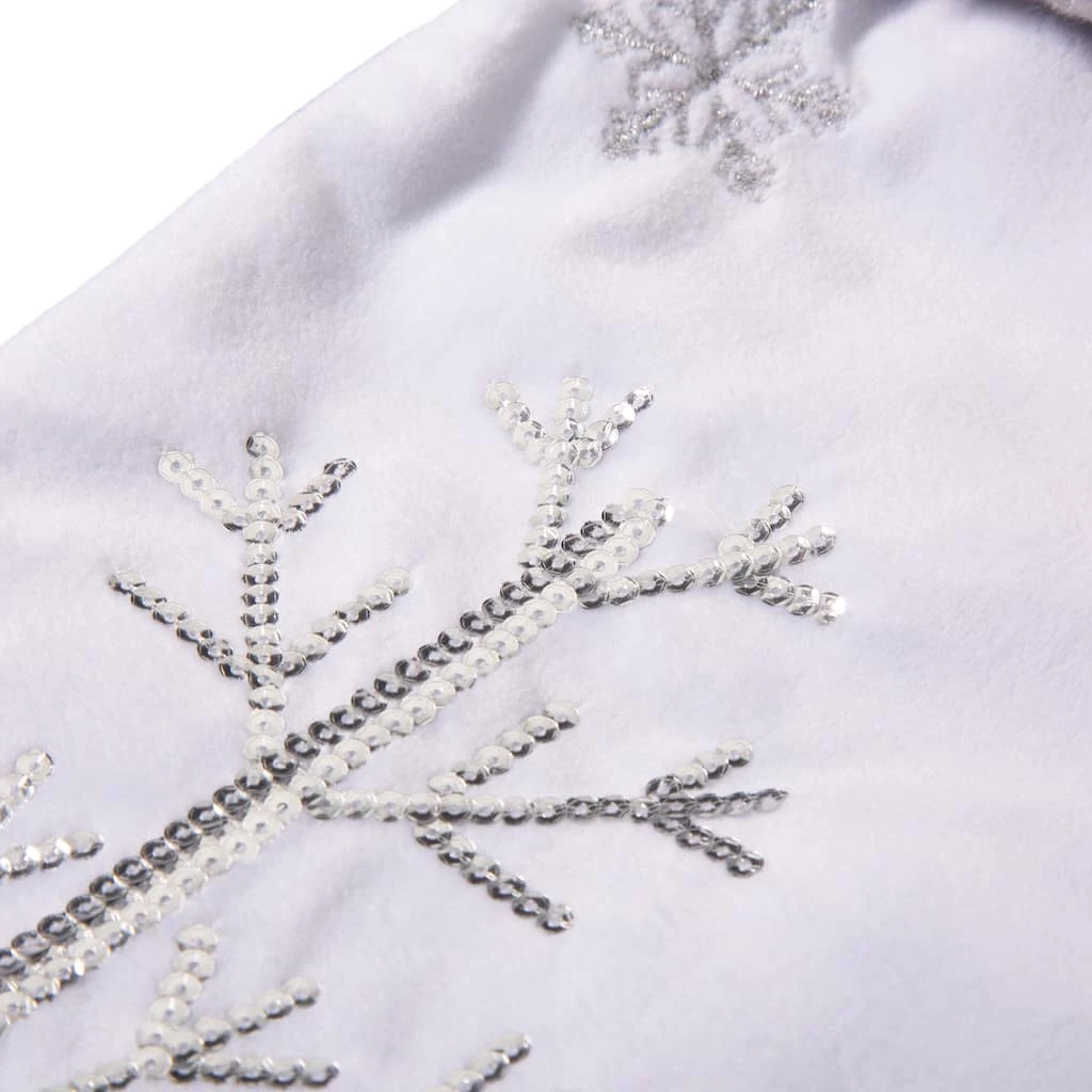 Wholesale π Glitzhome® 21" White Fleece with π Christmas Tree & Snowflake Stocking, 2ct. π 8 Wholesale π Glitzhome® 21" White Fleece with π Christmas Tree & Snowflake Stocking, 2ct. π - Image 6