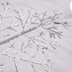 Brand new 👍 Glitzhome® 48" White Fleece 🎄 Christmas Tree 👗 Skirt 🔔 -Glitzhome Sales D252924S 3