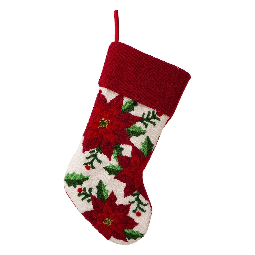 Best reviews of π Glitzhome® 21" Poinsettia Hooked Stocking π€© 3 Best reviews of π Glitzhome® 21" Poinsettia Hooked Stocking π€©