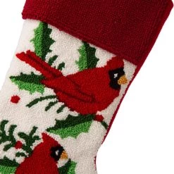 Cheap 👍 Glitzhome® 21" Cardinal Hooked Stocking ⭐ -Glitzhome Sales D252948S 3