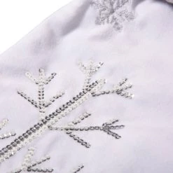 Brand new 🔥 Glitzhome® 21" White Fleece with 🎅 Christmas Tree & Snowflake Stocking 🌟 -Glitzhome Sales D252959S 5