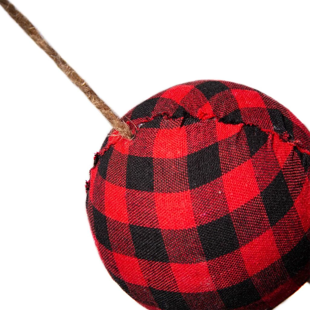 Top 10 😍 Glitzhome® 6.5ft. Red & Black Plaid Fabric Ball Garland 🔥 7 Top 10 😍 Glitzhome® 6.5ft. Red & Black Plaid Fabric Ball Garland 🔥 - Image 5