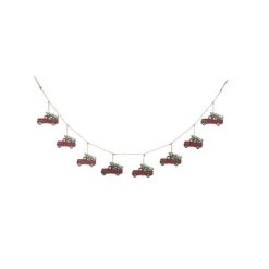 Best deal 🔔 Glitzhome® 6ft. Metal Red Truck with Tree Garland 🎉