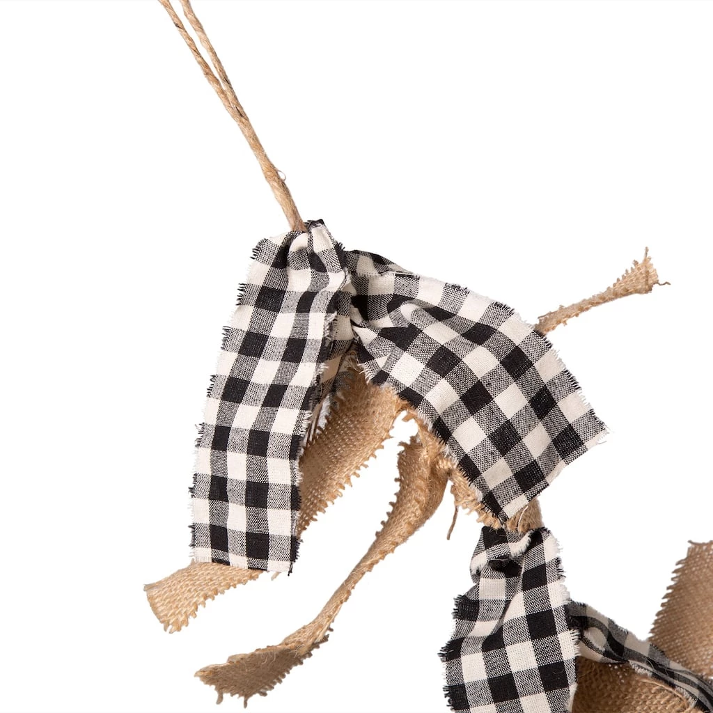 Cheap π Glitzhome® 6ft. Black & White Plaid Fabric Linen Garland 𧨠6 Cheap π Glitzhome® 6ft. Black & White Plaid Fabric Linen Garland 𧨠- Image 4