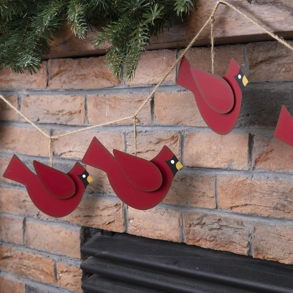 Flash Sale π₯ Glitzhome® 6ft. Metal π Christmas Cardinal Garland π 5 Flash Sale π₯ Glitzhome® 6ft. Metal π Christmas Cardinal Garland π - Image 3