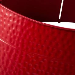 Outlet 👍 Glitzhome® 26" Red 🔨 Hammered Metal Tree Collar 🎁 -Glitzhome Sales D254129S 3