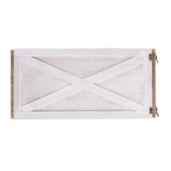 Budget 🌟 Glitzhome® 22" Washed White Wooden Tree Collar 👏 -Glitzhome Sales D254131S 7
