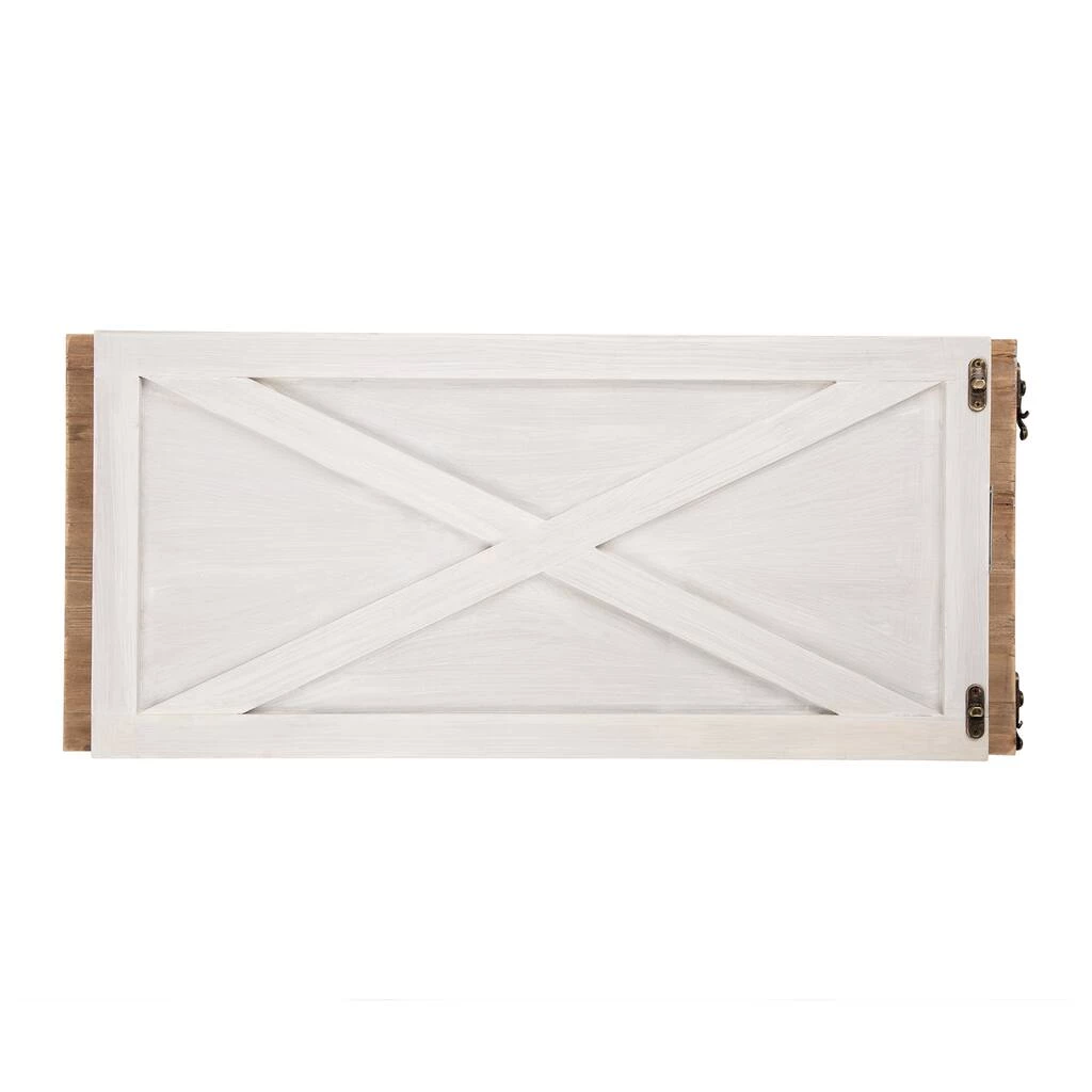 Budget π Glitzhome® 26" Washed White Wooden Tree Collar π 9 Budget π Glitzhome® 26" Washed White Wooden Tree Collar π - Image 7