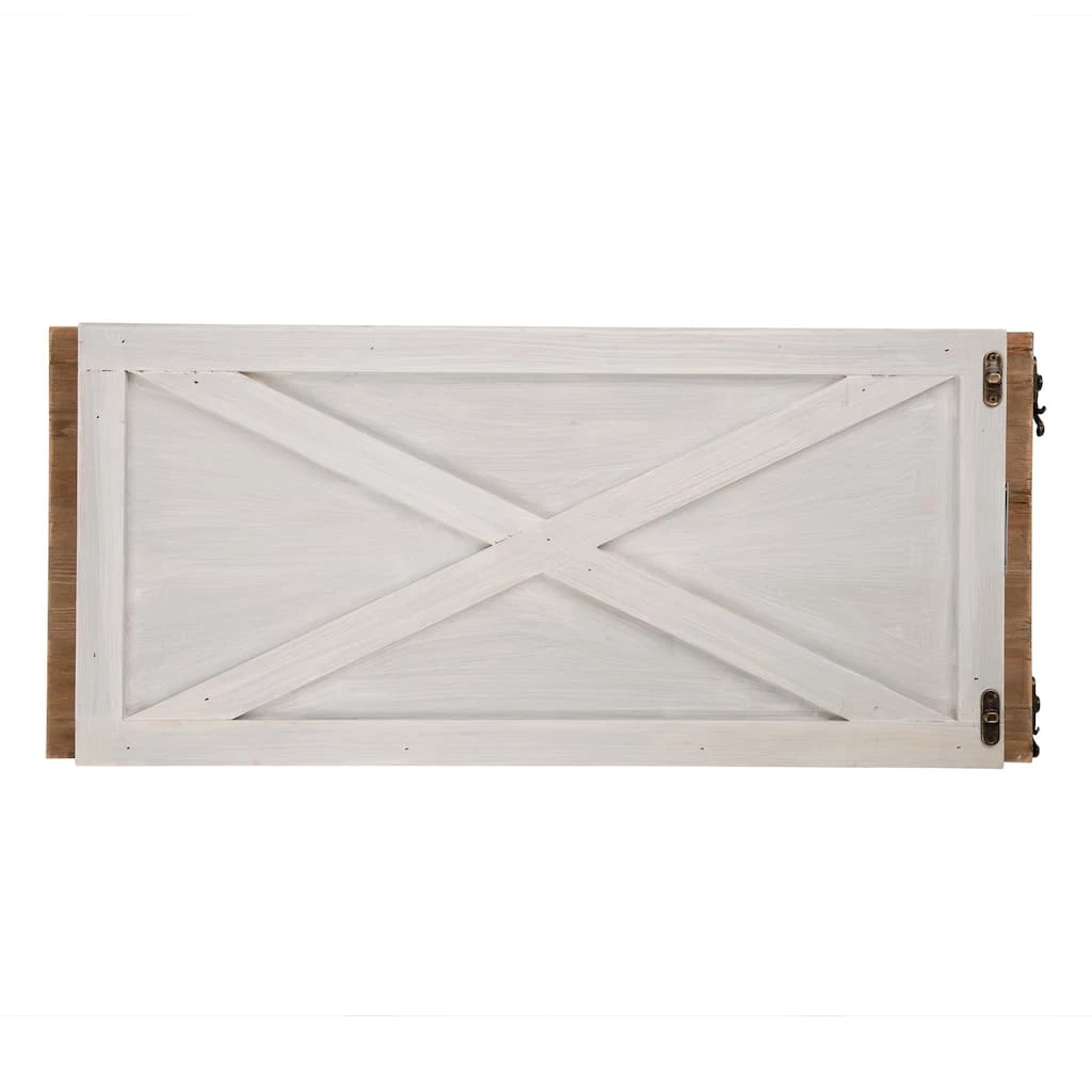 Budget π Glitzhome® 26" Washed White Wooden Tree Collar π 10 Budget π Glitzhome® 26" Washed White Wooden Tree Collar π - Image 8