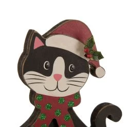 Budget 😀 Glitzhome® 8" Wooden Metal Cat and 🦮 Dog Stocking Holder Set 🛒 -Glitzhome Sales D254137S 3