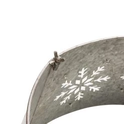 Best deal 👏 Glitzhome® 21" Snowflake Diecut Metal Tree Collar with Light String ⌛ -Glitzhome Sales D254138S 3