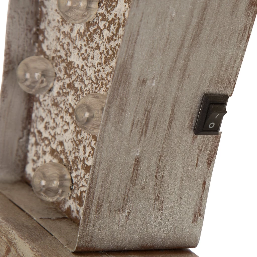 Promo π― Glitzhome® 7.5" Pre-Lit Marquee Wooden Metal LED Gift Box Stocking Holder, 2ct. π 8 Promo π― Glitzhome® 7.5" Pre-Lit Marquee Wooden Metal LED Gift Box Stocking Holder, 2ct. π - Image 6