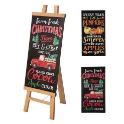 Cheap 🔔 Glitzhome® 32" Double-Sided Wooden Easel Accent with Changeable Board 🌟