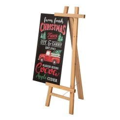 Cheap 🔔 Glitzhome® 32" Double-Sided Wooden Easel Accent with Changeable Board 🌟 -Glitzhome Sales D254151S 3
