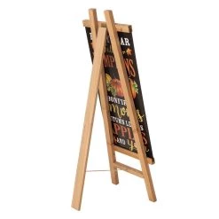 Cheap 🔔 Glitzhome® 32" Double-Sided Wooden Easel Accent with Changeable Board 🌟 -Glitzhome Sales D254151S 5