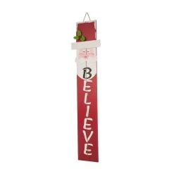 Coupon 🔔 Glitzhome® 3.5ft. Wooden Believe Santa Porch Sign ✔️