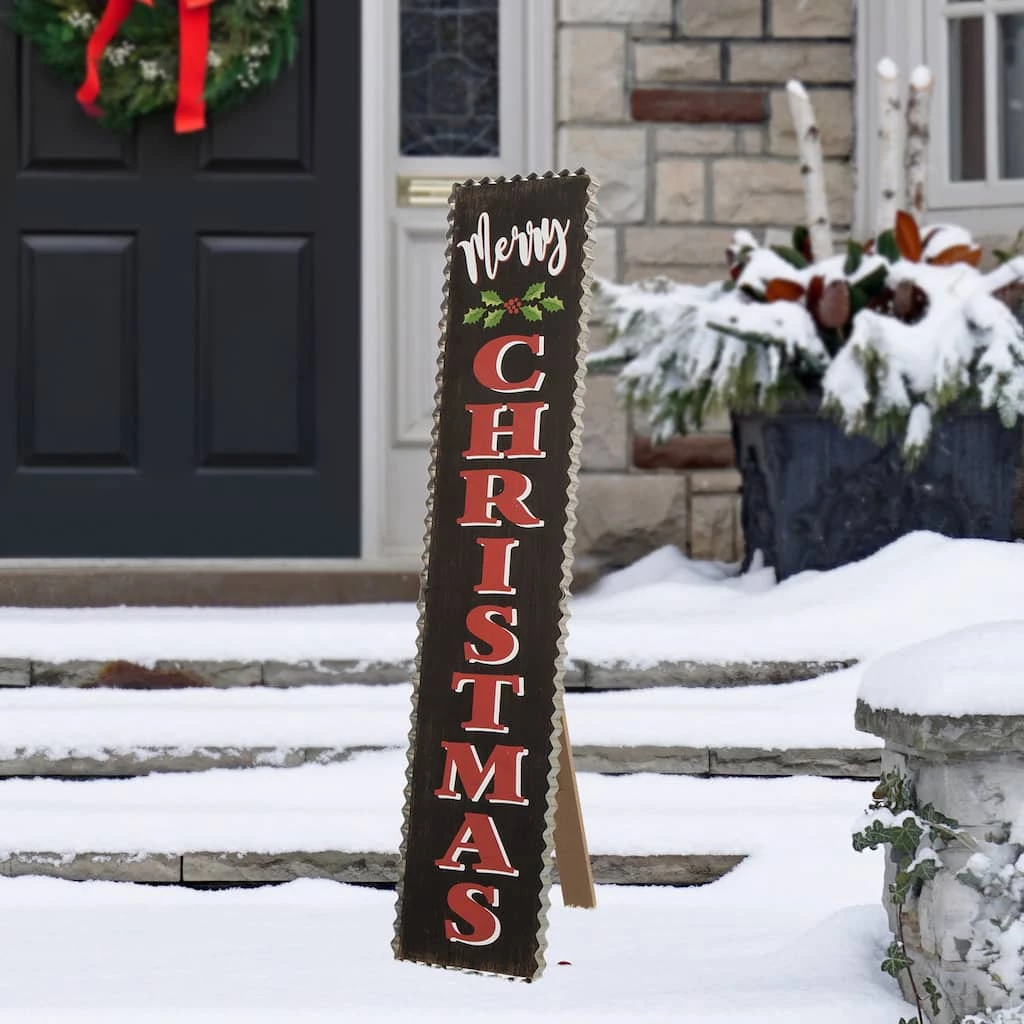 Cheapest π Glitzhome® 3ft. Black Wooden π Christmas Porch Sign β€οΈ 4 Cheapest π Glitzhome® 3ft. Black Wooden π Christmas Porch Sign β€οΈ - Image 2