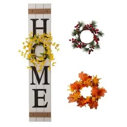 Brand new π Glitzhome® 42" Wooden Home Porch Sign with Changeable Wreaths π