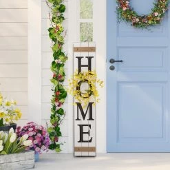 Brand new 😍 Glitzhome® 42" Wooden Home Porch Sign with Changeable Wreaths 🎁 -Glitzhome Sales D254159S 13
