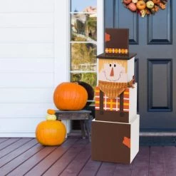 Flash Sale ⭐ Glitzhome® 36" Double-Sided Snowman & Scarecrow Porch Décor 🛒 -Glitzhome Sales D254161S 2
