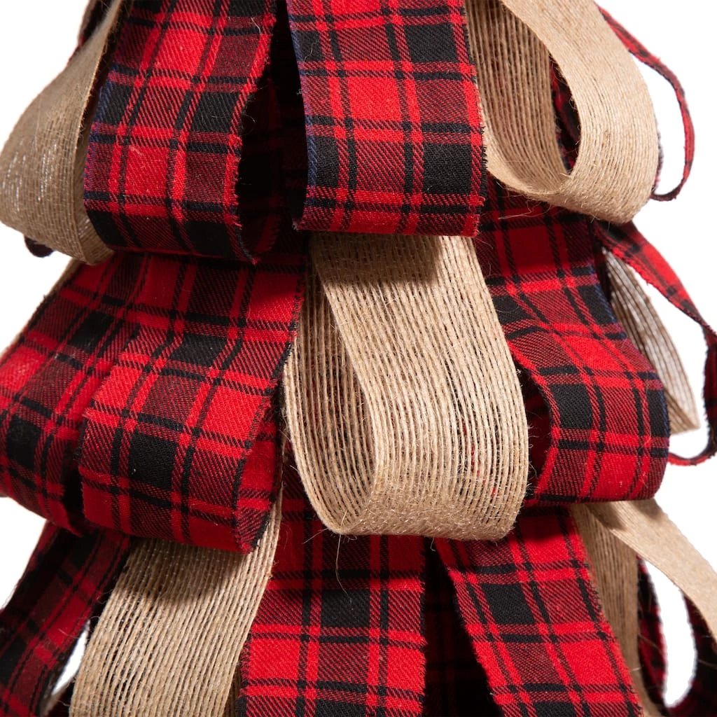 Wholesale π Glitzhome® 22" Burlap Plaid Table Tree Accent, 2ct. β¨ 6 Wholesale π Glitzhome® 22" Burlap Plaid Table Tree Accent, 2ct. β¨ - Image 4