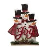 Hot Sale 👍 Glitzhome® 18" Wooden Snowman Family Décor Accent 😉
