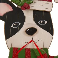 Brand new 🤩 Glitzhome® 16" Wooden 🐕 Dog 🎅 Christmas Décor Accent 👍 -Glitzhome Sales D254183S 4