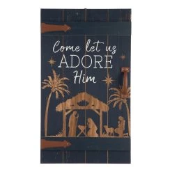 Promo π Glitzhome® Wooden Nativity Wall Décor Accent π₯