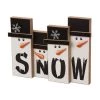 Outlet 🔥 Glitzhome® 12" Wooden Snowman Family Tabletop Accent 🌟 -Glitzhome Sales D254189S 1