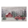 Budget 😍 Glitzhome® Wooden Winter Barn Scene Wall Accent 🥰 -Glitzhome Sales D254190S 1