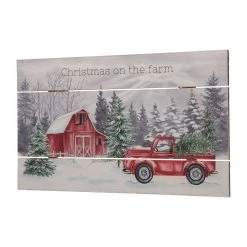 Budget 😍 Glitzhome® Wooden Winter Barn Scene Wall Accent 🥰 -Glitzhome Sales D254190S 3