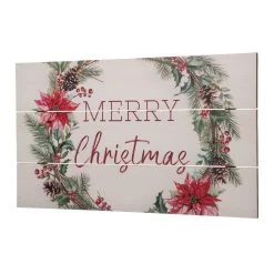Budget 👏 Glitzhome® Wooden Merry 🔔 Christmas Wall Décor Accent ⭐ -Glitzhome Sales D254192S 3