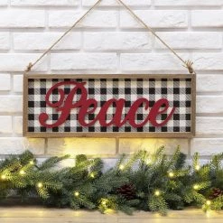 Coupon 🧨 Glitzhome® Double-Signed Peace & Believe Wall Décor ✔️ -Glitzhome Sales D254196S 3