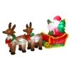 Brand new ⌛ Glitzhome® 7ft. LED Inflatable Santa Sleigh ✨ -Glitzhome Sales D254198S 1
