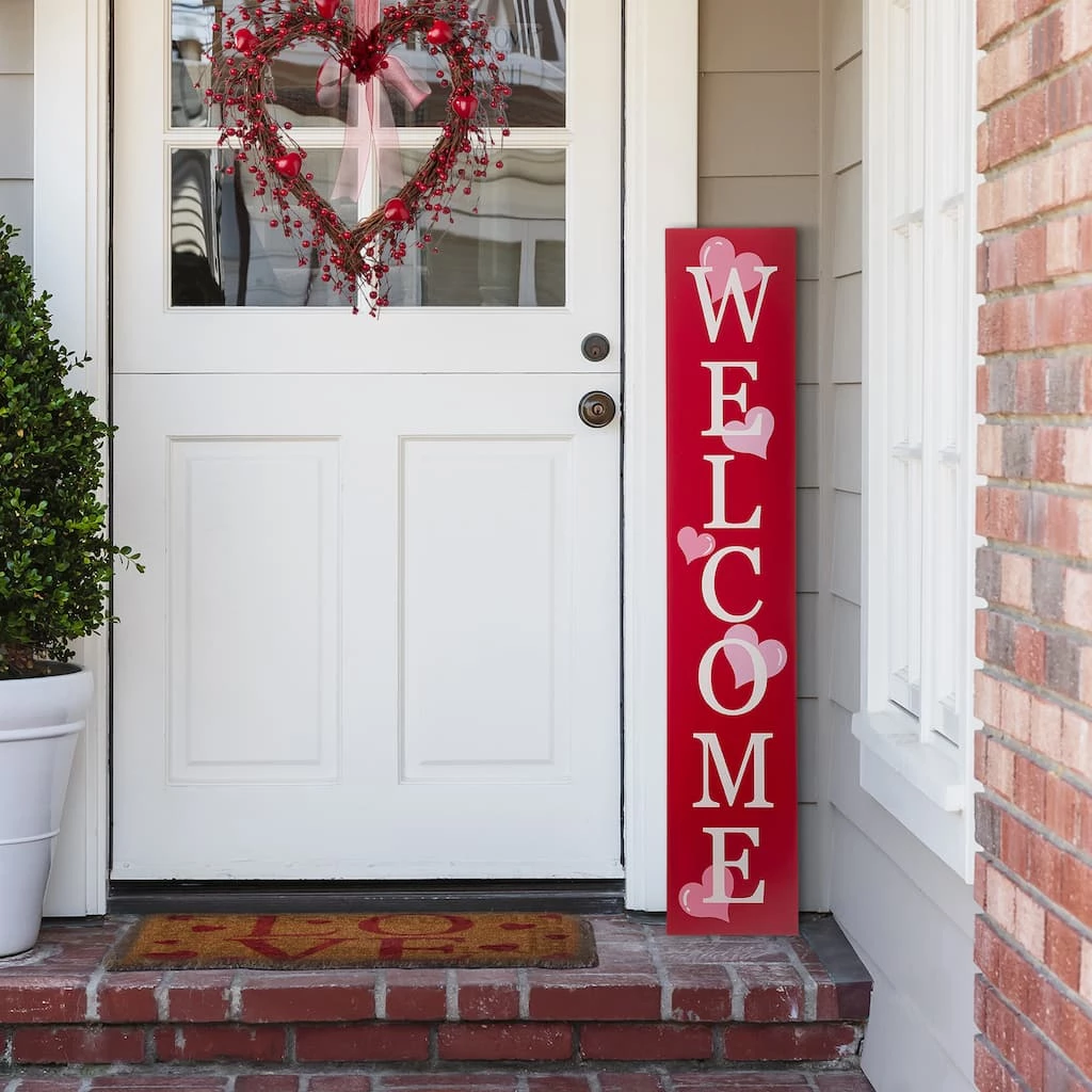 Flash Sale β Glitzhome® 3.5ft. Valentine's Wooden Welcome Porch Sign π 4 Flash Sale β Glitzhome® 3.5ft. Valentine's Wooden Welcome Porch Sign π - Image 2