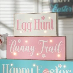 Brand new ❤️ Glitzhome® 12" Easter LED Lighted Wooden & Metal Block Word Sign 🥰 -Glitzhome Sales D263006S 4