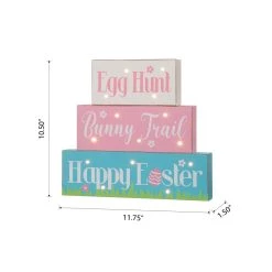 Brand new ❤️ Glitzhome® 12" Easter LED Lighted Wooden & Metal Block Word Sign 🥰 -Glitzhome Sales D263006S 8