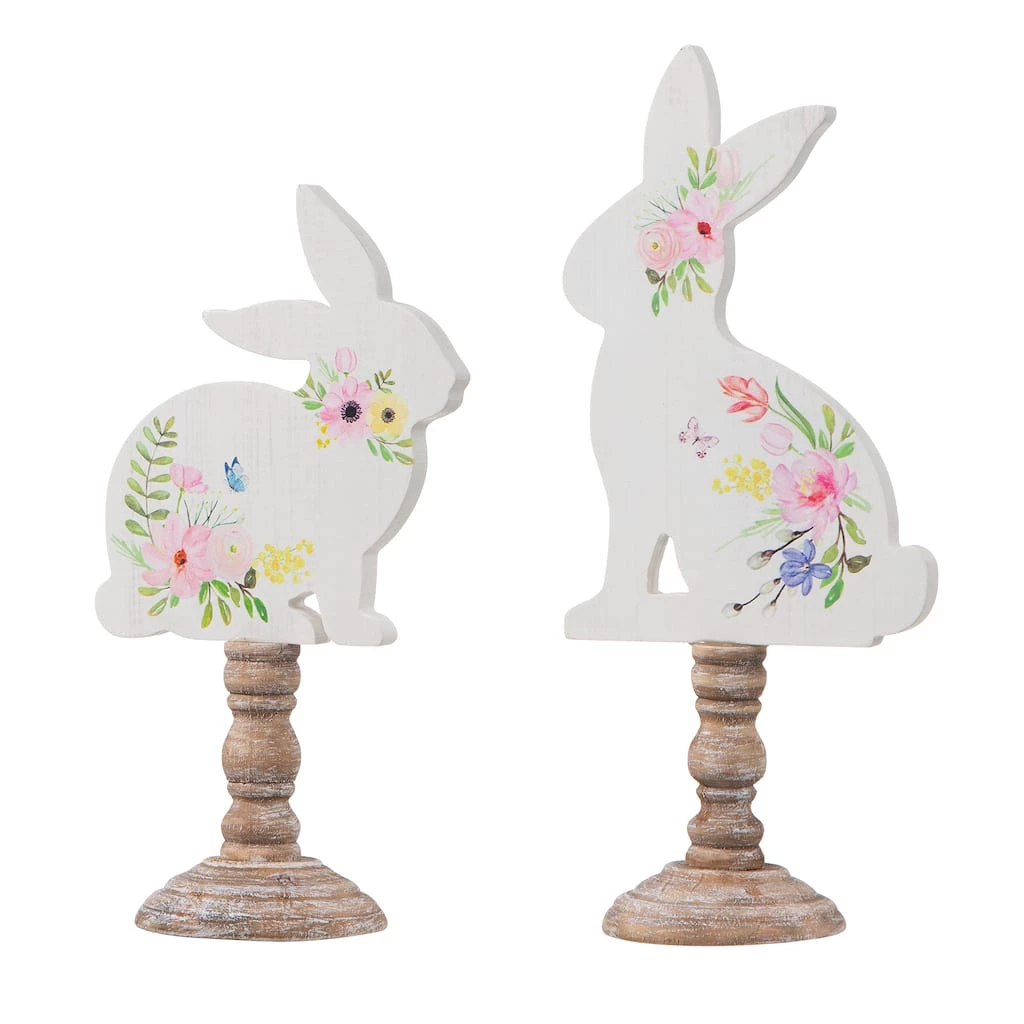 Brand new π Glitzhome® 12.5" Easter Wooden Bunny Table Décor Set π 3 Brand new π Glitzhome® 12.5" Easter Wooden Bunny Table Décor Set π