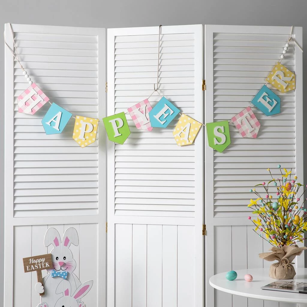 Buy π Glitzhome® 6.5ft. Wooden Happy Easter Garland β 4 Buy π Glitzhome® 6.5ft. Wooden Happy Easter Garland β - Image 2