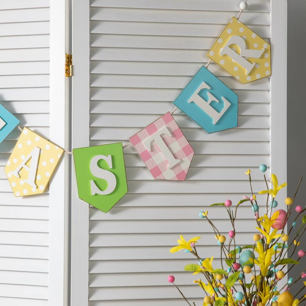 Buy π Glitzhome® 6.5ft. Wooden Happy Easter Garland β 5 Buy π Glitzhome® 6.5ft. Wooden Happy Easter Garland β - Image 3