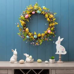 Flash Sale 💯 Glitzhome® 22" Easter Egg Wreath 👏 -Glitzhome Sales D263012S 3