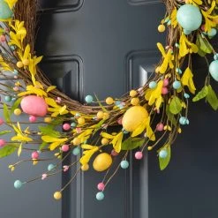 Flash Sale 💯 Glitzhome® 22" Easter Egg Wreath 👏 -Glitzhome Sales D263012S 5