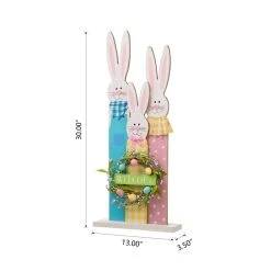 Wholesale 😍 Glitzhome® 30" Easter Wooden Bunny Family Standing Décor ❤️ -Glitzhome Sales D263013S 7